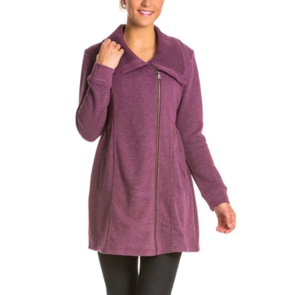 PrAna Purple Zip-Up Coat